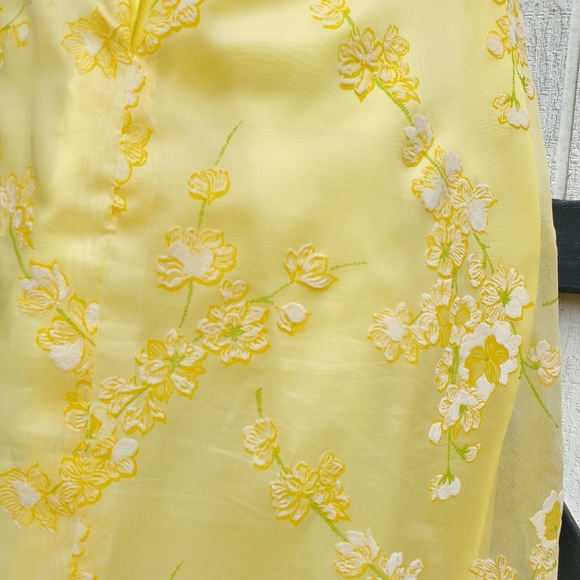 Vintage 1960's/70's Yellow Floral Halter Dress XS - Picture 10 of 16